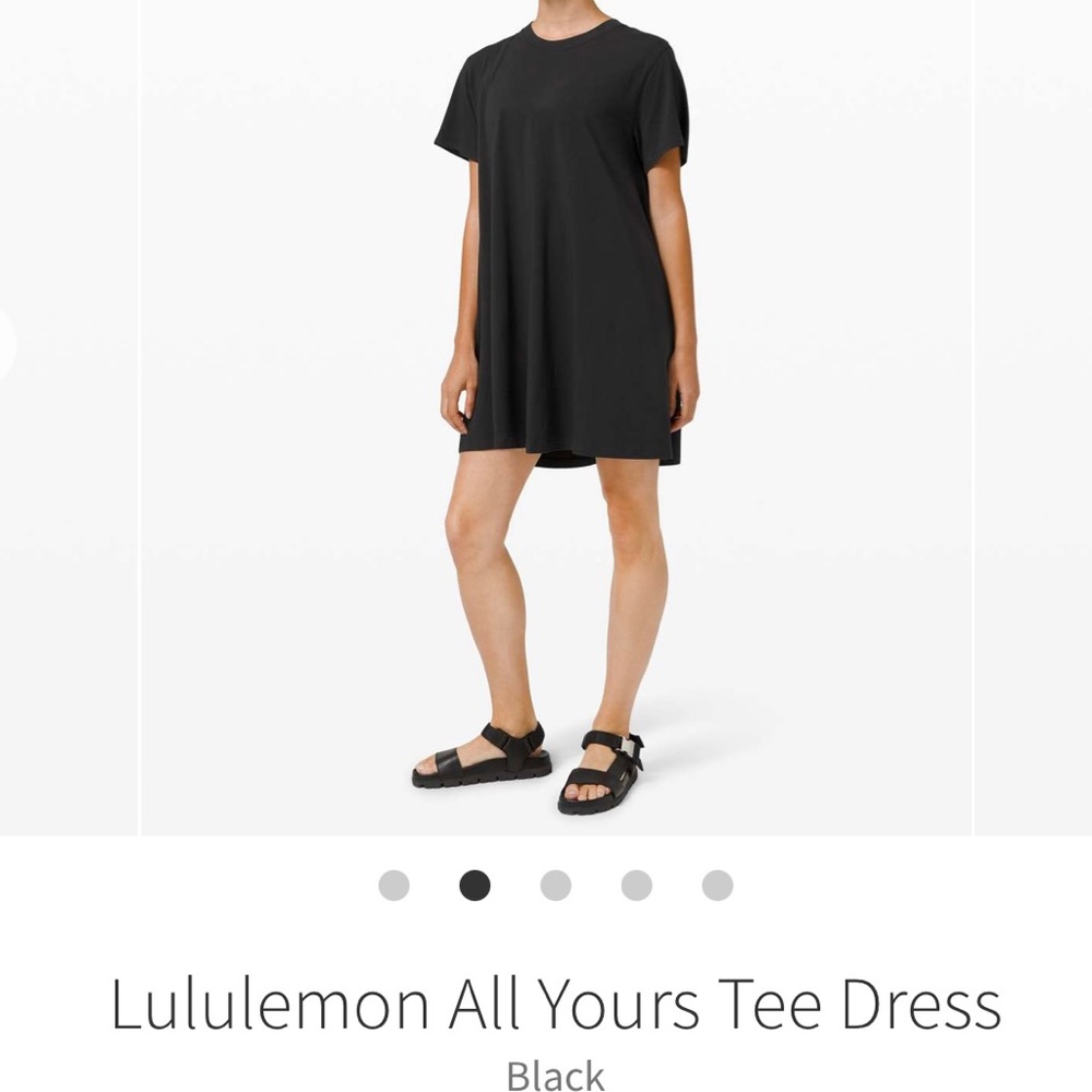 Lululemon All Yours Tee Dress Size 8 Black NWOT